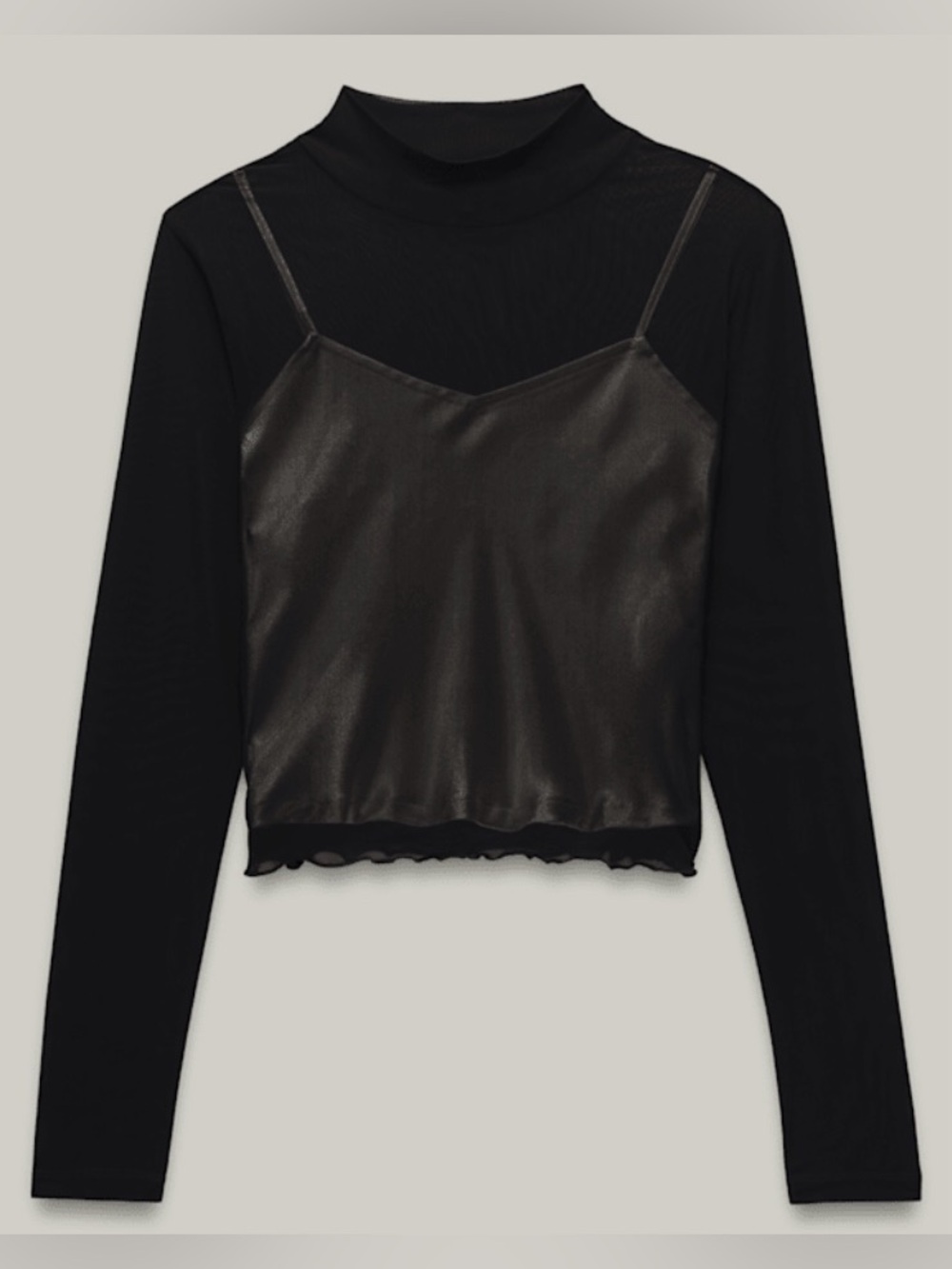 Vans Black Sheer Mesh Top Women XS